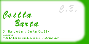 csilla barta business card